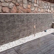 Foto 08V - Muro separacion jardin en  construcción muros bloques hormigón